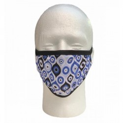 Mati Evil Eye White Face Mask