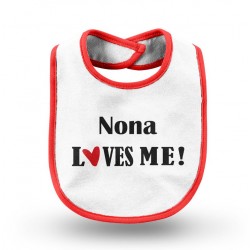 Nona Loves Me Cotton Baby Bib